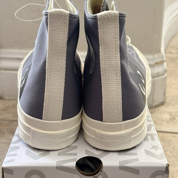 Converse Comme Des Garcons Men's 9 Hi Top Sneakers Gray Chuck 70 CDG 171847C - Picture 6 of 9